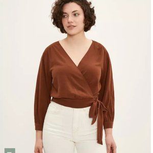 BNWT Frank and Oak wrap top